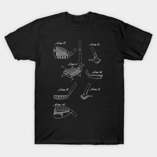 sand wedge golf club Vintage Patent Drawing T-Shirt